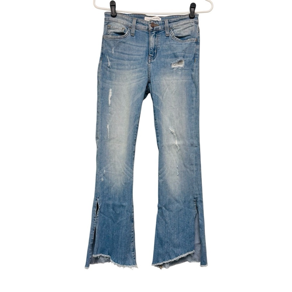 Flying Monkey Split Hem Flare Jeans